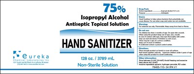 128 Oz (Eureka Ipa Hand Sanitizer 128 Oz)